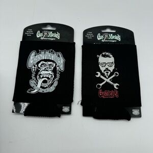 Gas Monkey Koozies Set of Two Black For Beers or Soda Cans